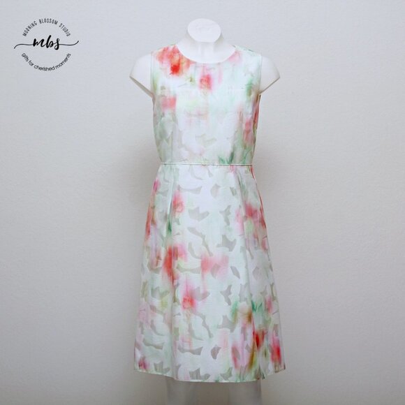 NWT Elie Tahari Dorinda Floral Burnout A Line Sleeveless Midi Dress - Picture 4 of 16